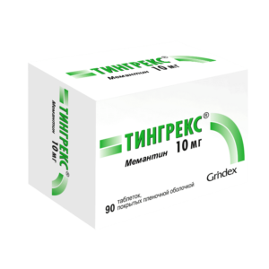 Tingrex (memantine) coated tablets 10 mg. №90