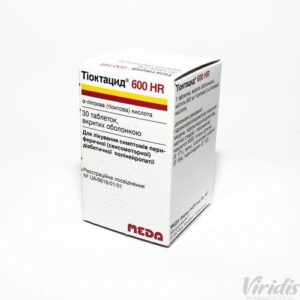 Thioctacid 600 HR (α-lipoic acid) coated tablets 600 mg. №100 vial