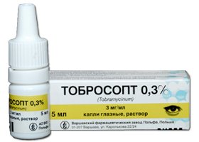 Tobrosopt (tobramycin) eye drops 3 mg/ml. 5 ml. vial