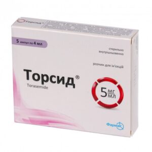 Torsid (torasemide) solution for injections ampoules 5 mg/ml. 4 ml. №5