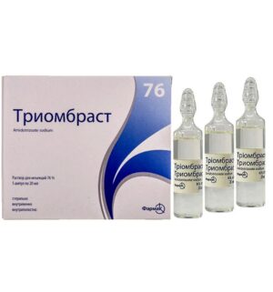 Triombrast (diatrizoic acid dihydrate) solution for injection 76% 20 ml. vials №5