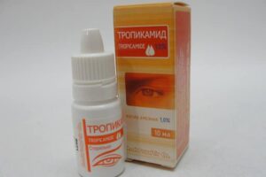 Tropicamide (tropicamide) eye drops 1% 10 ml. vial