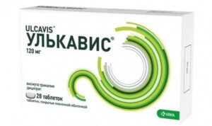 Ulcavis (bismuth subcitrate) coated tablets 120 mg. №112