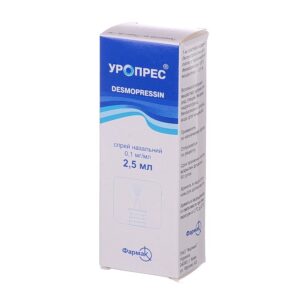 Uropres (desmopressin) nasal spray 0.1 mg/ml. 2.5 ml. vial