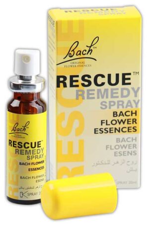 Rescue Remedy (Prunus ceracifera Br10 D5, Clematis vitalba Br9 D5) spray sublingual homeopathic 20 ml. vial