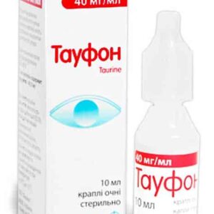 Taufon (taurine) eye drops, solution 40 mg/ml 10 ml. vial