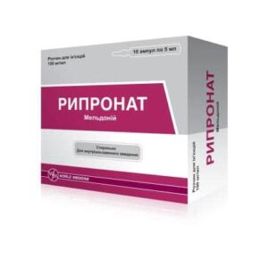 Ripronat (meldonium) solution for injections 100 mg/ml. 5 ml. ampoules №10