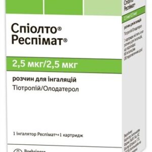 Spiolto Respimat (tiotropium, olodaterol) solutionfor inhalation 2.5 mcg/2.5 mcg. 4 ml. (60 doses)+inhalation