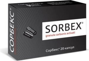 Sorbex (activated carbon) capsules 0.25 g. №20