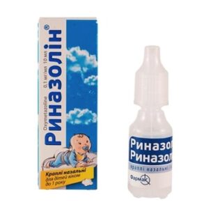 Rinazolin (oxymetazoline) nasal drops 0.01% 10 ml. vial