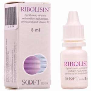 Ribolisin (vitamin B2, L-proline, L-glycine) eye drops 8 ml. vial