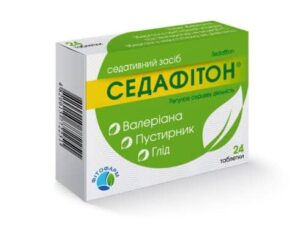 Sedafiton (extracts of valerian, motherwort, hawthorn) tablets №24