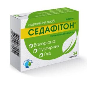 Sedafiton (extracts of valerian, motherwort, hawthorn) tablets №24