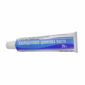 Salicylic-Zink paste (salicylic acid, zinc oxide) 25 g. tube