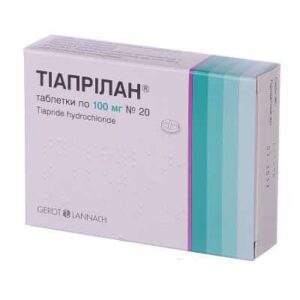 Tiaprilan (tiapride hydrochloride) tablets 100 mg. №20