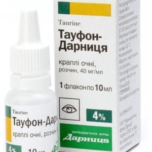 Taufon-Darnytsia (taurine) eye drops, solution 40 mg/ml 10 ml. vial