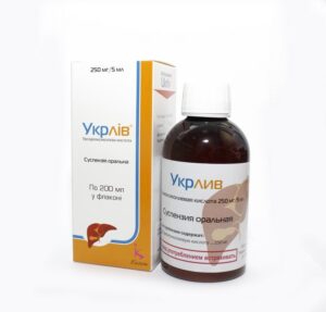 Ukrliv (ursodeoxycholic acid) oral suspension 250 mg/5 ml. 200 ml. vial 