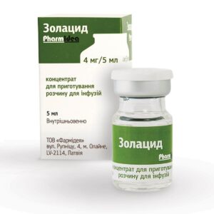 Zolacid (zoledronic acid) concentrate for infusions 4 mg/5 ml. vial 5 ml. №1