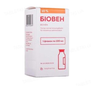 Bioven infusion (Human normal immunoglobulin) solution 10% 100 ml bottle №1