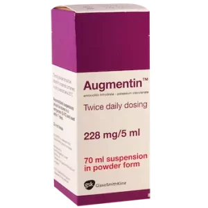 Augmentin (amoxicillin sodium) powder for suspension 228.5 mg/5 ml. 70 ml.