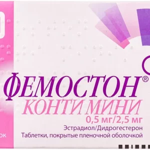 Femoston Conti Mini (estradiol) coated tablets 0.5 mg/2.5 mg. №28