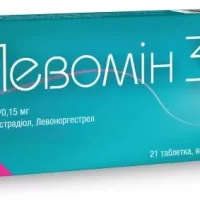 Levomin 30 coated tablets 0.03 mg/0.15 mg. №21