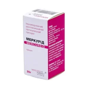 Mercurid (hydrargyri dichloridum C6) homeopathic granules 20 g.