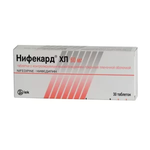 Nifecard-XL (nifedipine) coated tablets 60 mg. №30