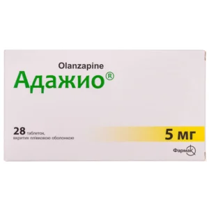 Adajio (olanzapine) coated tablets 5 mg. №28