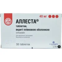 Allesta (simvastatin) tablets 40 mg. №30