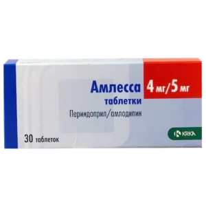 Amlessa (perindopril tert-butylamine) tablets 4 mg/5 mg. №30