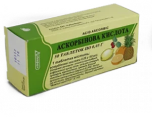 Ascorbic acid (ascorbic acіd) chewing tablets 50 mg. №50
