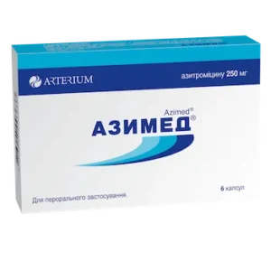 Azimed (azithromycin) capsules 250 mg N6