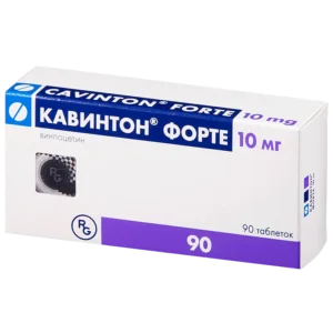 Cavinton forte (vinpocetin) tablets 10 mg. №90