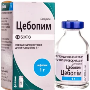 Cebopim (cefepime) powder for injections 1g. №1 vial