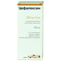 Cefalexin (cephalexin) granules 250 mg/5 ml. 100 ml.