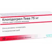 Clopidogrel-TEVA coated tablets 75 mg. №30