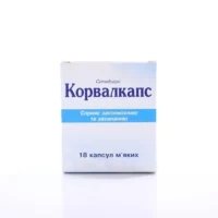 Corvalcaps (ethyl alpha-bromsulfaleinovy acid