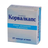 Corvalcaps (ethyl alpha-bromsulfaleinovy acid
