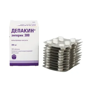 Depakin (sodium valproate) enteric coated tablets 300 mg. №100