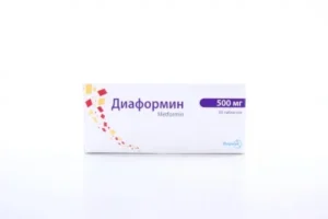 Diaformin (metformin) tablets 500 mg. №30