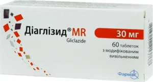 Diaglizid MR (gliclazide) tablets with prolonged release 30 mg. №60
