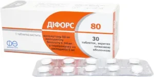 Difors 80 (amlodipine besilate and valsartan) coated tablets 5 mg/80 mg. №30