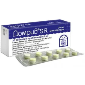Domrid SR (domperidone maleatee) tablets with prolonged release 30 mg. №30