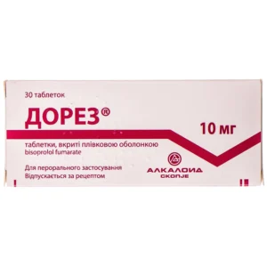 Dorez (bisoprolol) tablets 10 mg. №30