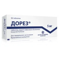Dorez (bisoprolol) coated tablets 5 mg. №30