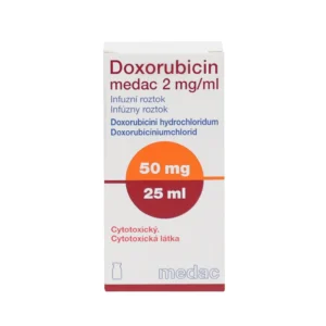 Doxorubicin Medak (doxorubicin) solution for infusions 2 mg/ml. 25 ml. (50 mg.) №1 vial