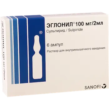 Eglonil (sulpiride) ampoules 100 mg. 2 ml. №6