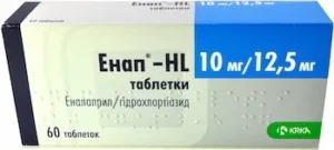 Enap HL (enalapril maleate) tablets 10 mg/12.5 mg. №60