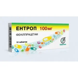 Entrop (phenylpiracetam) tablets 100 mg. №10